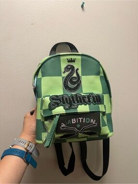Slytherin Green Checker Mini Backpack - fred segal loungefly harry potter
